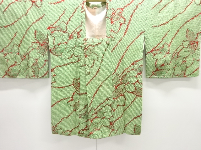 本総絞り 花模様道行コート